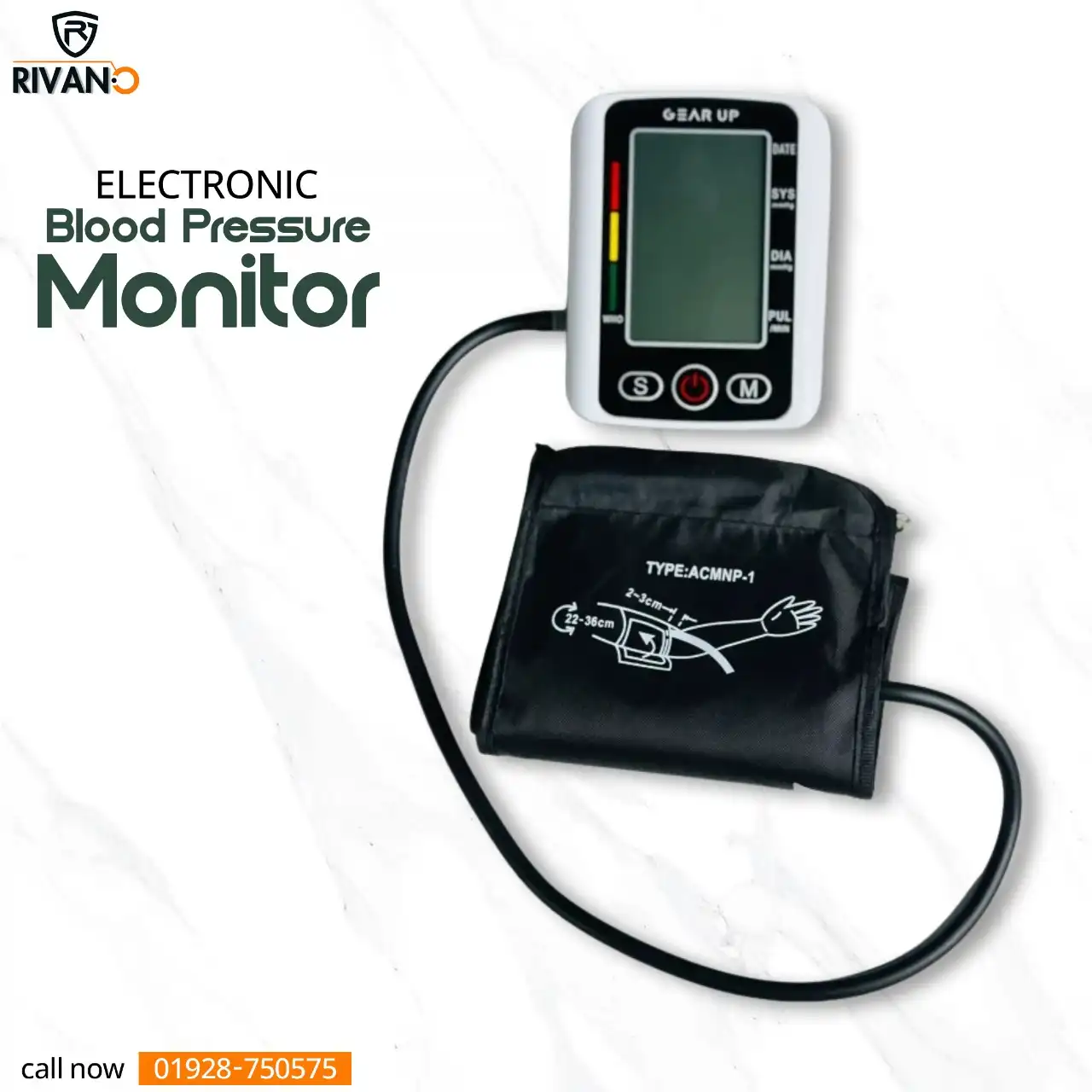Electronic Blood Pressure Monitor With Voice Function (BPM-10) + Free Battery 1 Set
